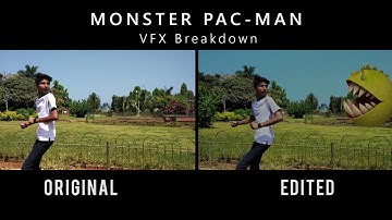 Monster Pac-man (VFX) Before & After : After Effects Behind the Scenes (VFX))