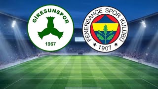 Gi̇resunspor 1 - 2 Fenerbahçe Maçi Geni̇ş Özet