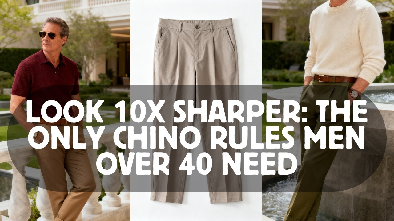 Look 10x Sharper: The ONLY Chino Rules Men Over 40 Need - YouTube