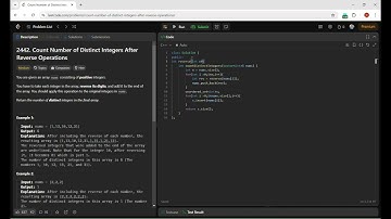 Leetcode day-29 ||Count number of distinct integers after reverse operation||30 days 30 question