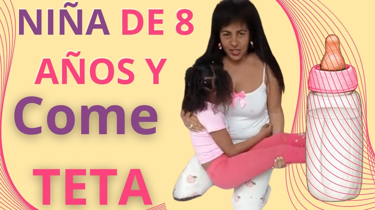 Niña de 8 años comiento Teta / Jugando con Mama en la Cama /Jugando al Caballito con mama