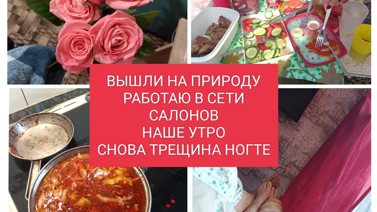 ВЛОГ 49 ВЫШЛИ НА ПРИРОДУ.РАБОТАЮ В СЕТИ САЛОНОВ.НАШЕ УТРО.СНОВА ТРЕЩИНА ...