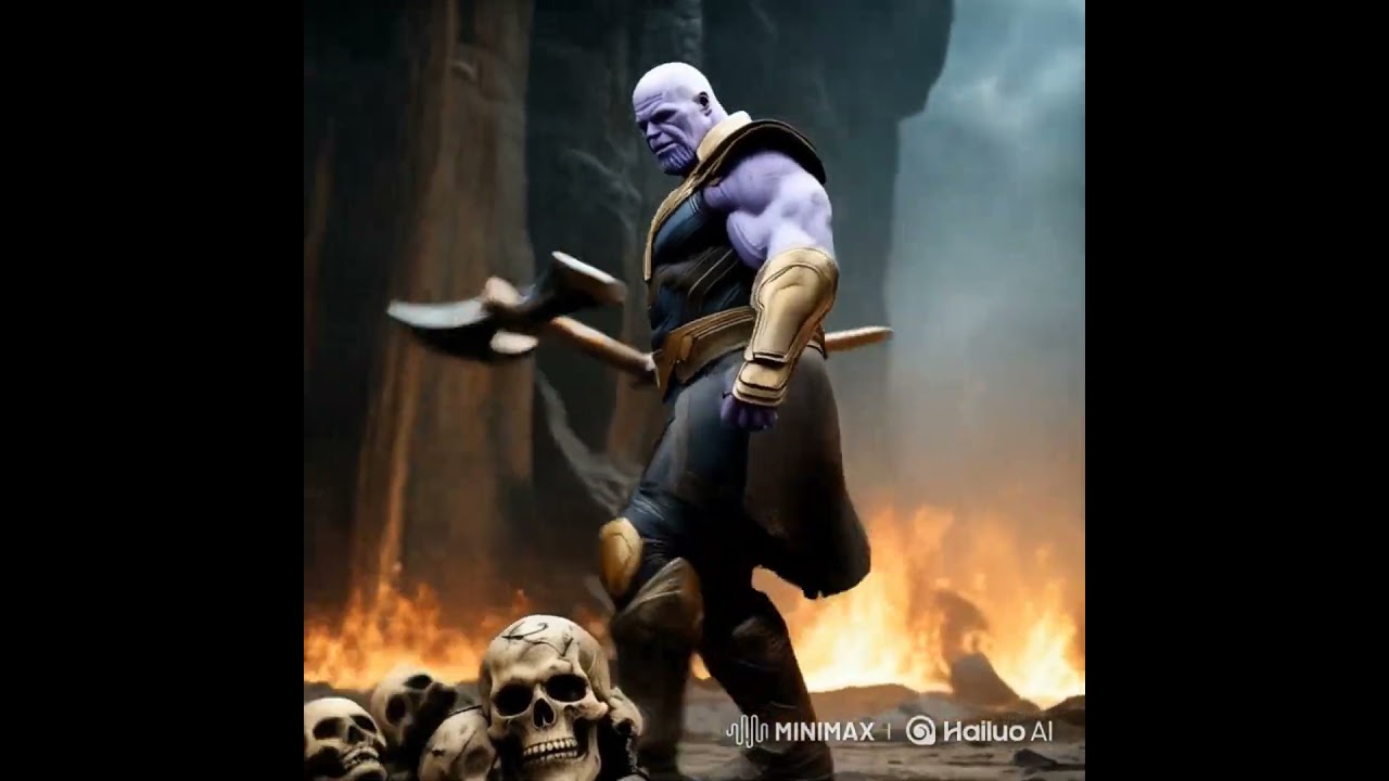 thanos stands on bones