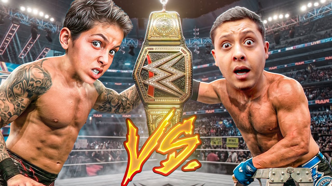 الاخ الكبير ضد الاخ الصغير مين راح يفوز بحزام الWWE 🔥😱