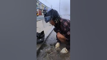 Useful of Remove Unclog Culvert Drain and Rain storm Full Flooding #shorts #cleaning #unclog
