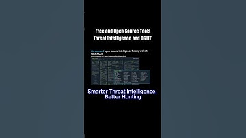 Free and Open Source Tools - Threat Intelligence and OSINT! #shorts #short #threatintelligence