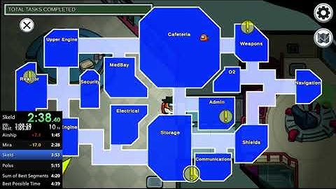 Among Us Speedrun - Default Tasks: All Maps - Mouse + Keyboard - RTA: 4:46.367 - IGT: 4:30.467