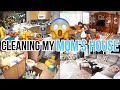 ALL DAY CLEAN WITH ME / ACTUAL MESSY HOUSE / CLEANING MOTIVATION  / SAHM / CLEANING MY MOM'S HOUSE
