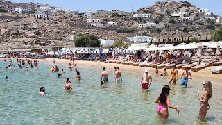 Greece ??Mykonos Super Paradise Beach ?️ , Thalas , Paraj , JackieO 1Path 70Steps walking strolling