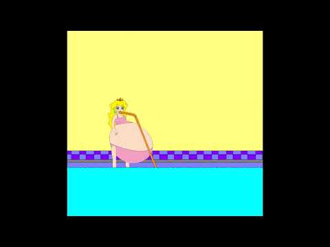 Peach Drinks the Pool