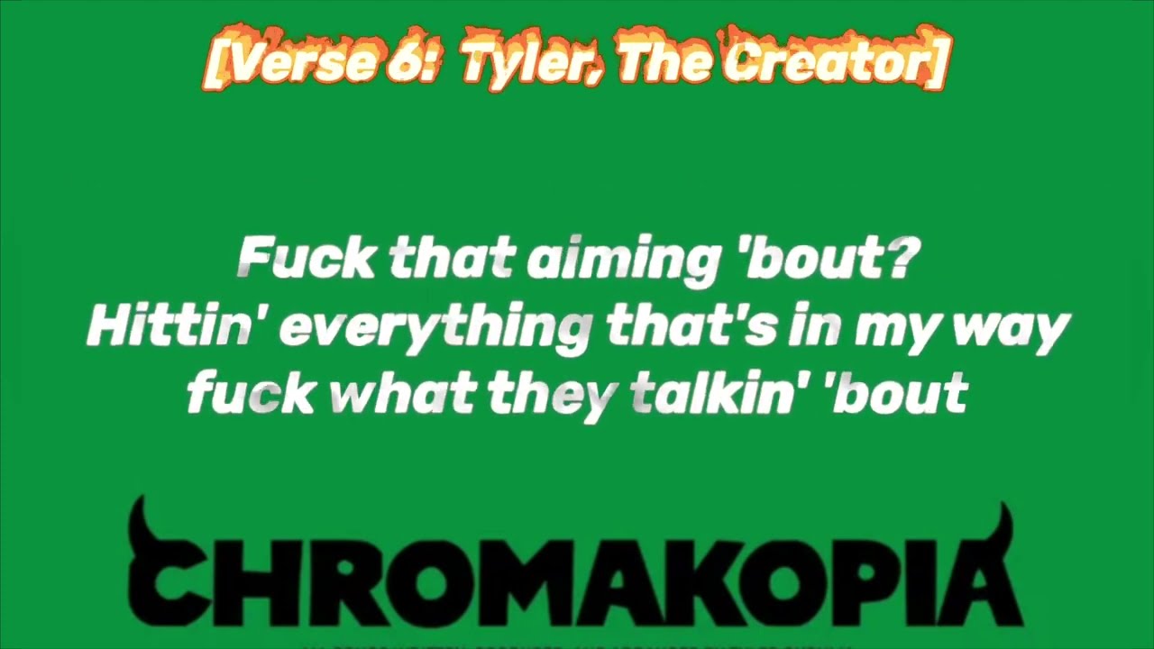 Tyler The Creator - Sticky (Lyric Video), but it's looped for an hour