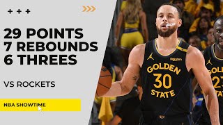 Stephen Curry 29 Points, 7 Rebs, 6 Threes vs Rockets I 2025 Playoffs Game 6