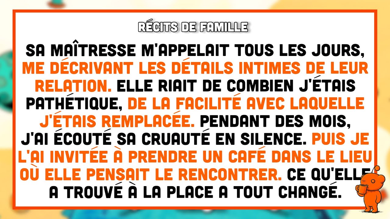 Sa maîtresse m'a raconté chaque détail intime — alors je lui ai donné un rendez-vous café...