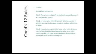 RDBMS basics