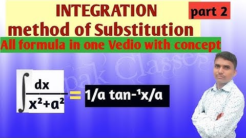 Integration method of Substitution part 2 class 12 & polytechnic sem2 NCERT 7.4 RD SHARMA SN DEY