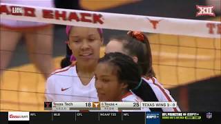 Texas Tech at Texas Volleyball Highlights