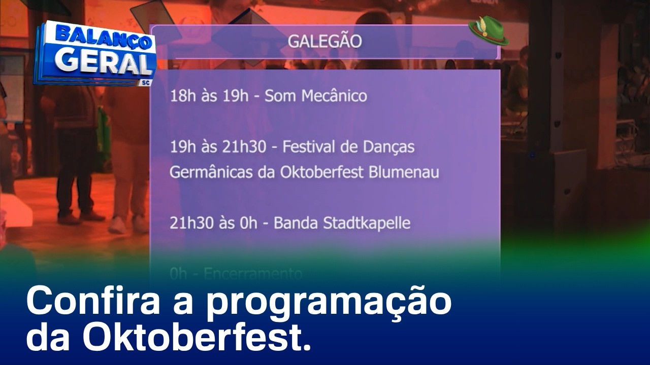 Quarta-feira: confira a programação da 41ª Oktoberfest