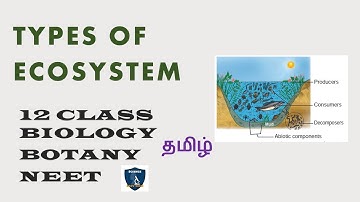 Types of Ecosystem in Tamil I Ecosystem I Botany I Class 12  | TNSCERT/CBSE | NEET