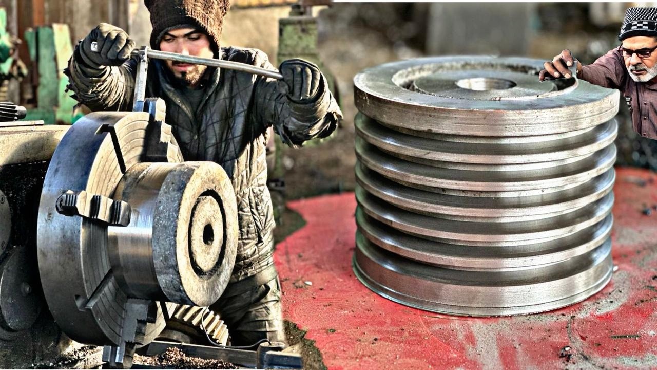 Heavy-Duty Industrial Pulley Machining | Precision Lathe Work