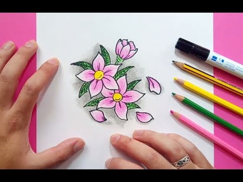 Como dibujar flores paso a paso 6 | How to draw flowers 6 - thptnganamst.edu.vn