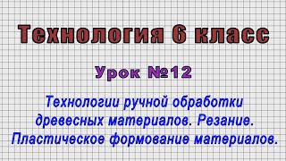 Технология 6 класс (Урок№12 - Технологии ручной обработки древесных материалов. Резание.)