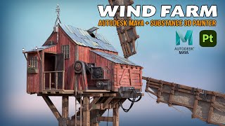 Wind Farm | Autodesk Maya   Substance 3D Painter