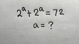Solve for a in this nice exponential equation | Math Olympiad Mathematics