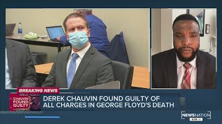 Civil rights attorney Lee Merritt reacts to Chauvin verdict