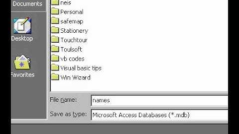 Microsoft Office Access 2000 Create a new database