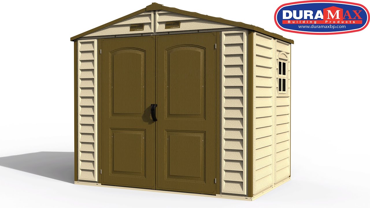Duramax 8x6 StoreAll Vinyl Shed with Foundation Kit