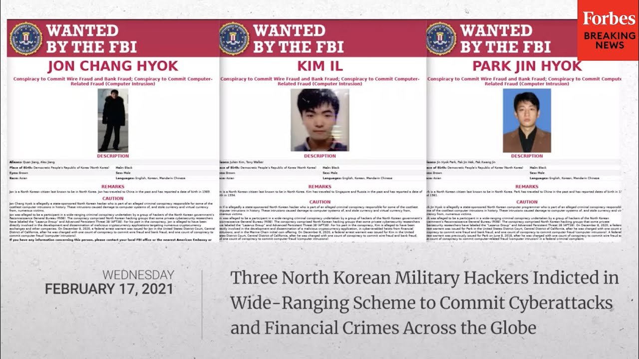‘World’s Leading Bank Robbers’: 3 North Koreans Charged In Massive Hacking Scheme