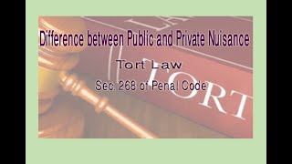 Difference between Public and Private Nuisance