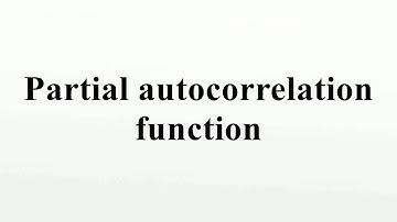 Partial autocorrelation function