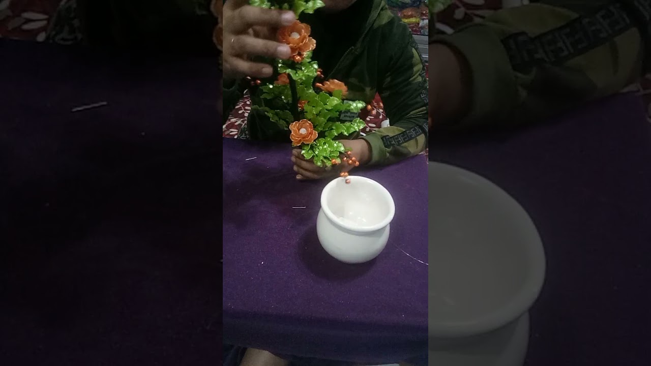 tutorial bunga akrilik model juntai #handmade #semangatbelajar