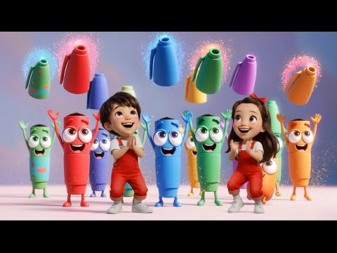 Canetinhas Coloridas Colorindo o Mundo 💜 Música do Niino e Niina 🎵 Turminha Hoje é dia de Marias