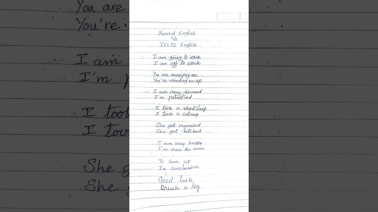 Normal English VS IELTS #easy #spokenenglish #ieltsspeaking #ielts #easylearning #viral.
