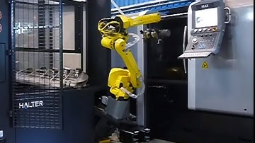 Hurco CNC lathe with Halter LoadAssistant