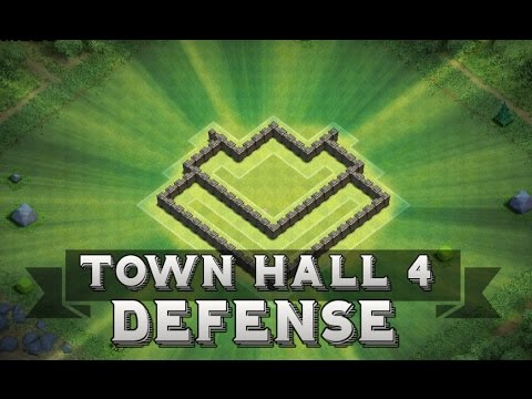 Clash Of Clans  Town Hall 4 Defense + Defensive Replays 