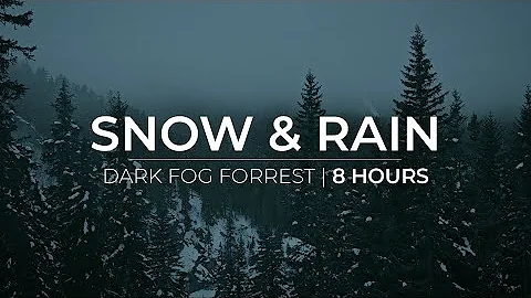 Dark Fog Forrest | 8 Hours of Snow & Rain Fall for Relaxation & Meditation