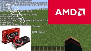 How to Increase minecraft fps with an AMD GPU