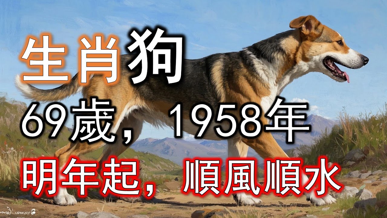 1958年屬狗人，明年順風順水