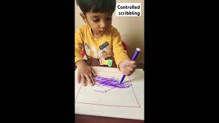 controlled scribbling#scribbling #finemotorskills #prewritingskill #ytshort#youtubeshorts