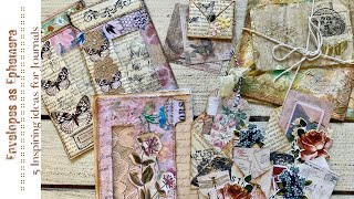 Junk Journal Ideas - Five Inspiring ways to use Envelopes as Ephemera
