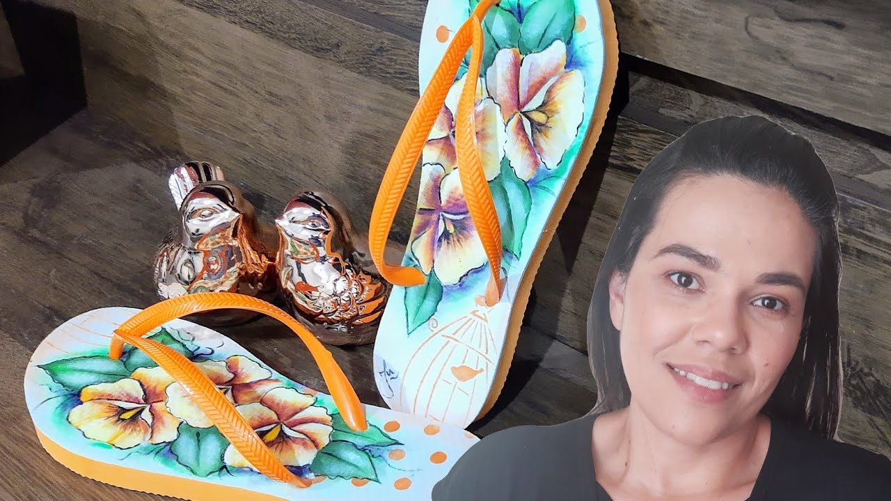 Pintura em chinelos, #nossoprograma #reposter