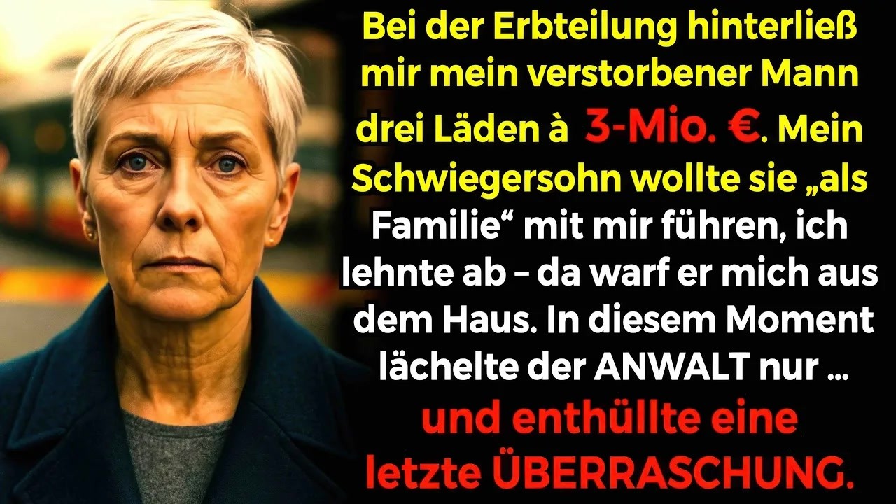 Mein Mann hinterließ mir drei Elektronikgeschäfte – drei Millionen Euro wert. Wir waren 50 Jahre verheiratet, und zum ersten Mal fühlte ich mich gesehen. Doch kaum war der Notar gegangen, stand...
