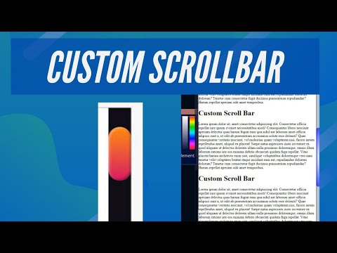 Custom Scroll Bar CSS only - YouTube