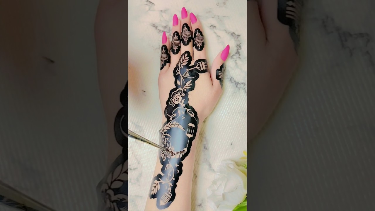 Beautiful sticker mehndi design #shorts