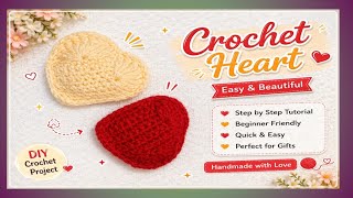 #DIY 19 ❤️ Easy Crochet Heart ❤️ | Beautiful Handmade Heart Pattern | Crochet Heart Tutorial