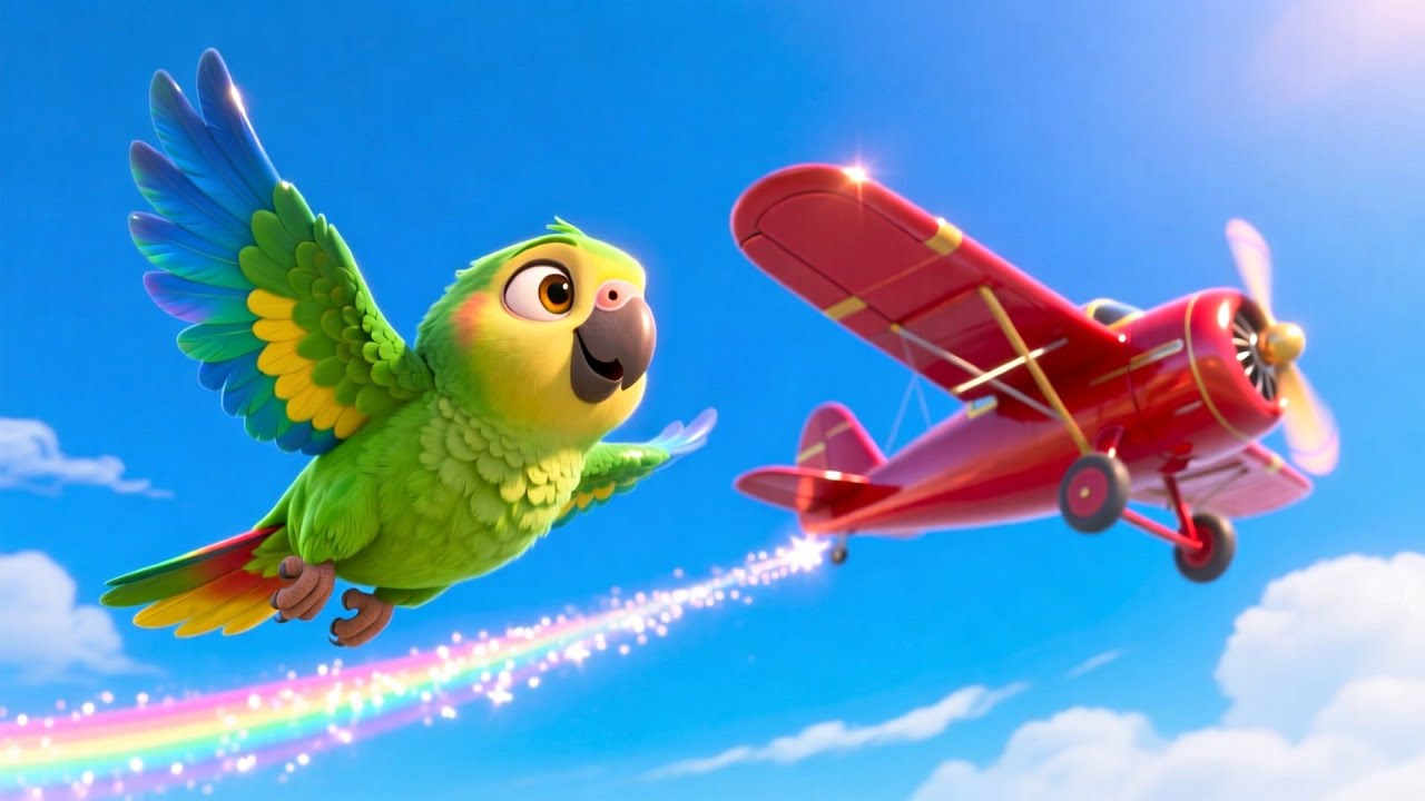 Танец попугая в небе под звуки алфавита 🦜☁️ | Изучаем алфавит для детей | Приключение в изучении ...