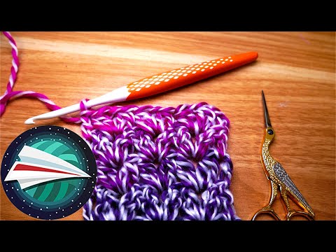 Merajut I Pola V dengan double crotchet I Ide Pola I Belajar Merajut